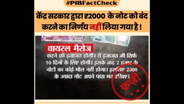 Fact Check: Government to Launch New Rs 1,000 Notes and Withdraw Rs 2,000 Notes From January 1, 2023? Here's the Truth About Viral Video Making Fake Claims