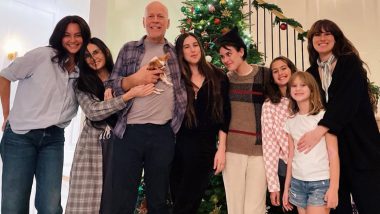 It’s Puppy Love for Bruce Willis! Die Hard Actor Gets Into the Holiday Spirit With Family and His Ex-Wife Demi Moore (View Pics)