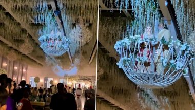 Grand Entry by Bride on Moving Platform Suspended From Ceiling Appals Netizens; Concerns About Safety Raised (Watch Video)