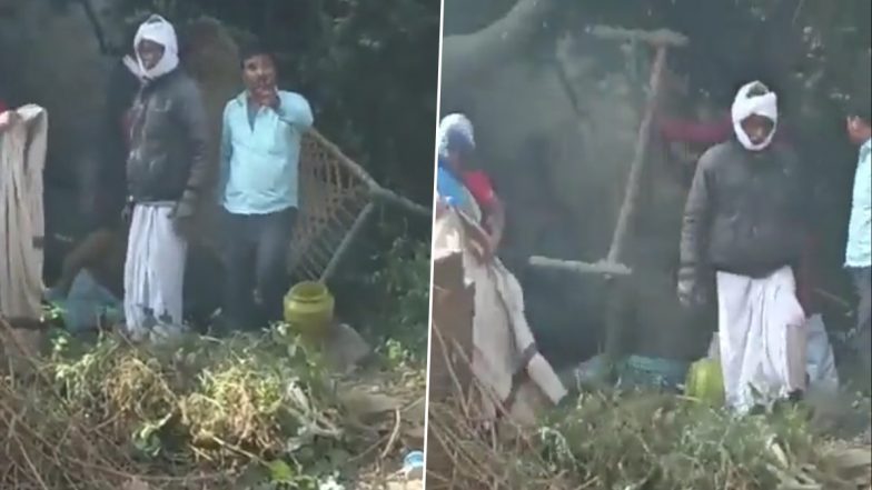 UP Shocker: Man Abuses, Brutally Thrashes Sister Over Land Dispute in Chitrakoot, Police Launch Probe After Video Goes Viral