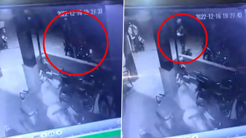 Firing Caught on Camera: Cop Shot at Inside Police Station in Uttar Pradesh's Bareilly, CCTV Video Goes Viral