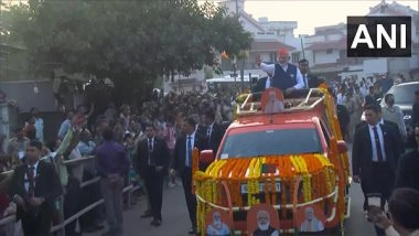 India News | Gujarat Polls: PM Modi Holds Massive Roadshow in Ahmedabad