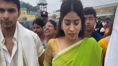 Entertainment News | Janhvi Kapoor Visits Tirumala Temple