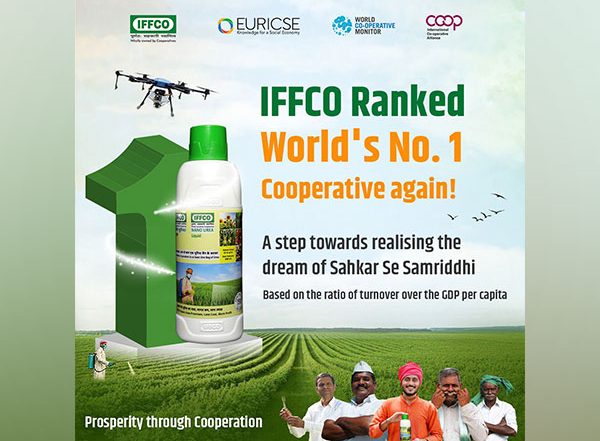 Business News | IFFCO Ranked Number 1 Among Top 300 Cooperatives Globally