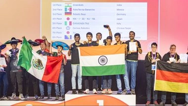 Business News | Indian Robotics Team Greenbots Wins Gold Medal at World Robot Olympiad, Germany