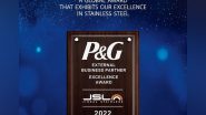 Business News | Jindal Stainless Wins P&G's Grooming Excellence Award 2022