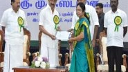 Business News | Dr Latha Rajendran, the Foster Daughter of Dr MGR, Donated Rs 10 Lakhs for 'Tamil Nadu CM's Public Relief Fund'