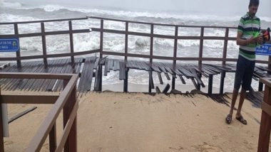 India News | Mandous Leaves Behind Inundated Marina Beach in Chennai