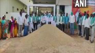 India News | Telangana: TDP Leader Stages Protest Demanding Procurement of Paddy from Farmers