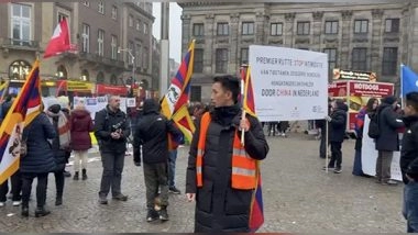 World News | Anti-China Protests Held in Europe to Mark International Human Rights Day