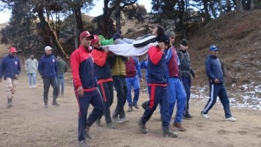 India News | ITBP Rescues Injured Trekker in Uttarakhand's Auli