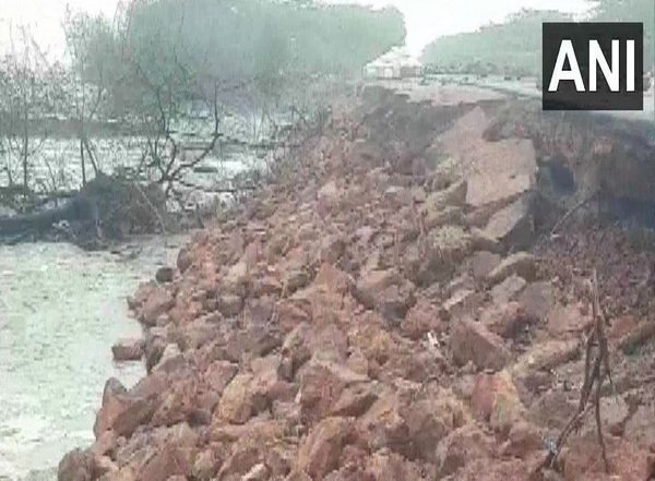 India News | Cyclone Mandous: Kakinada-Uppada Road Damaged in Andhra Pradesh
