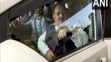 India News | Yogi, Nadda, Bommai Reach Gandhinagar for Bhupendra Patel's Oath-taking Ceremony