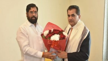 India News | G20 Sherpa Amitabh Kant Meets Maharashtra CM Eknath Shinde in Mumbai