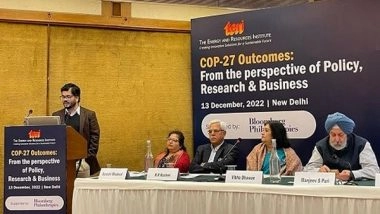 Business News | TERI's Outreach on 'Challenges and Opportunities from COP27: Experts Sum Up Key Takeaways'