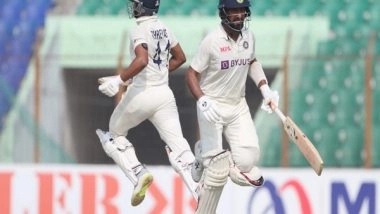 Sports News | IND Vs BAN, 1st Test: Unbeaten 62-run Stand by Iyer, Pujara Takes India to 174/5 (Tea, Day 1)