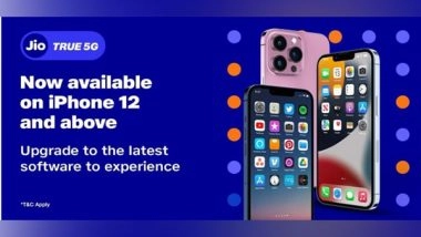 Business News | Jio Launches 5G Services with Unlimited Data for IPhone 12 and Above