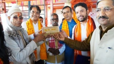 India News | Ramanagara Devotees Offer Silver Brick at Ram Temple in Ayodhya