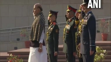 India News | Rajnath Singh Lays Wreath at National War Memorial on Occasion of Vijay Diwas