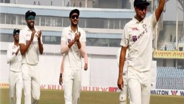 Sports News | BAN Vs IND, 1st Test: Kuldeep's Fifer Bowls out Bangladesh for 150; KL Rahul, Gill Take India to 36/0 (Lunch, Day 3)