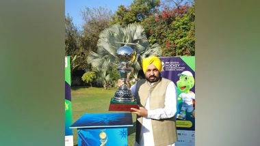 Sports News | Punjab CM Bhagwant Mann Welcomes Hockey WC 2023 Trophy in Amritsar