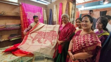 Business News | Centre Supporting Weaving Community, Says Sitharaman at Handloom Sari Festival