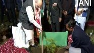 India News | Meghalaya: Amit Shah Plants Sapling at Raj Bhavan in Shillong