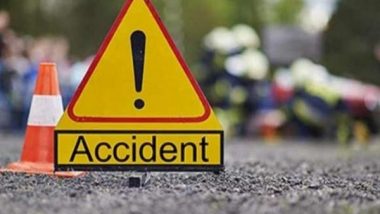 Haryana Road Accident: School Bus Collides With Truck Container in Mewat, 20 Students Injured