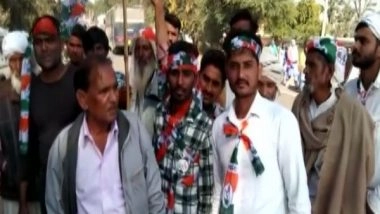 India News | Rajasthan: Farmers Protest During Bharat Jodo, Demand Loan Waivers