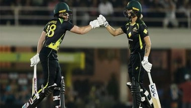 Sports News | Quickfire Harris-Gardner Century Partnership Helps Australia Post 196/4 Against India in 5th T20I