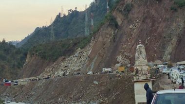 Jammu and Kashmir: Jammu-Srinagar National Highway Shut Due to Landslide at Dewal Bridge in Udhampur; Operation Underway To Clear Route