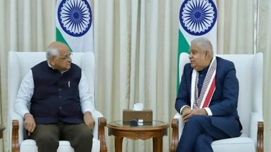 India News | New Delhi: CM Bhupendra Patel Calls on VC Jagdeep Dhankhad