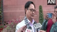 India News | 'Raising Sensitive Border Issue with China in Parliament Not Good': Rijiju Slams Cong Amid Opp Chorus for Debate