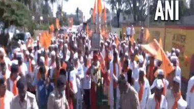 India News | Karnataka: Panchamasali Lingayat Hold Padayatra in Belagavi for Reservation