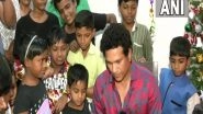 Sports News | Sachin Tendulkar Makes Christmas Merrier for Happy Feet Home Kids with Surprise Visit