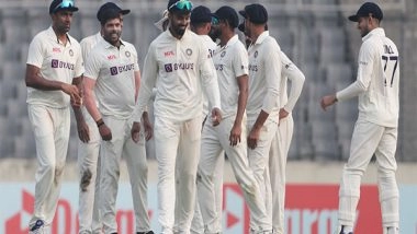 Sports News | BAN Vs IND, 2nd Test: Ashwin, Umesh Yadav's Four-wicket Hauls Help India Dominate Bangladesh (Stumps, Day 1)