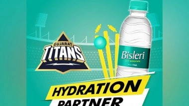 Business News | Hydration Expert Bisleri Forges Partnership with Gujarat Titans to Strengthen Youth Connect
