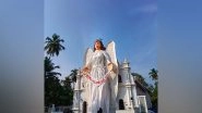 India News | 65-feet Angel Placed at Kochi Church Giving Message of Peace as Part of Christmas Celebrations
