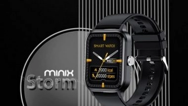 Business News | Minix Storm Smartwatch Launched in India with a 1.85-inch, High-pixel Display and Waterproof Bluetooth Speakers!