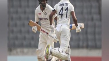 Sports News | BAN Vs IND, 2nd Test: Ashwin-Iyer Unbeaten Stand Help India Pull a Three-wicket Win, Seal Series 2-0