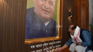 India News | Assam CM Pays Floral Tributes to Late PM Atal Bihari Vajpayee