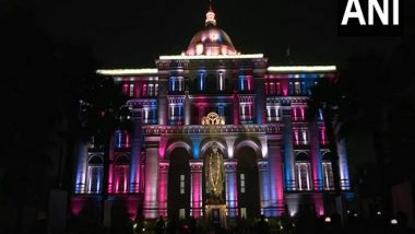 India News | UP CM Inaugurates Dynamic Facade Lighting in Lok Bhavan