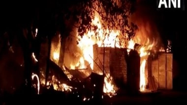 India News | UP: Fire Breaks out in Kanpur's Sutarkhana, Damages Scrap Shops