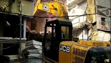 India News | MP: Municipal Corporation Razes Illegal Construction of Criminal in Indore