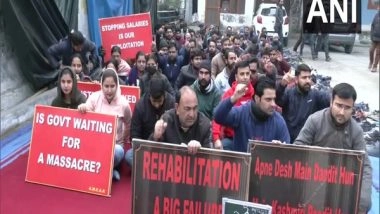 India News | Kashmiri Pandits Protest in Jammu Against Government over Rehabilitation Issue