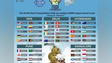 Business News | IIHM Announces the Schedule of the 9th International Young Chef Olympiad 2023