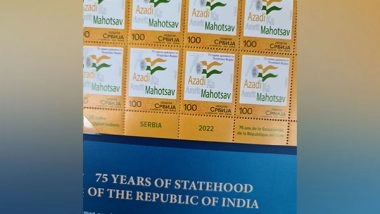 World News | Serbia Releases Special Stamp to Honour 75th Anniversary of India's Independence