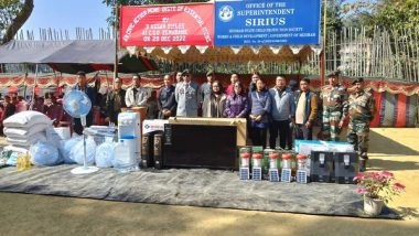 India News | Mizoram: Aizawl Battalion Distributes Essential Items at Zemabawk Village