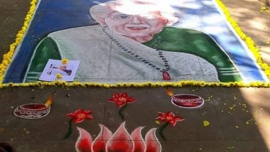 India News | Specially-abled Artist from Coimbatore Draws Image to Pay Homage to PM Modi's Mother