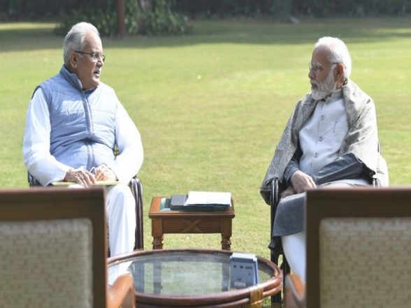 India News | Chhattisgarh CM Baghel Met PM Modi, Expressed Condolences on Death of His Mother - Vimarsana News